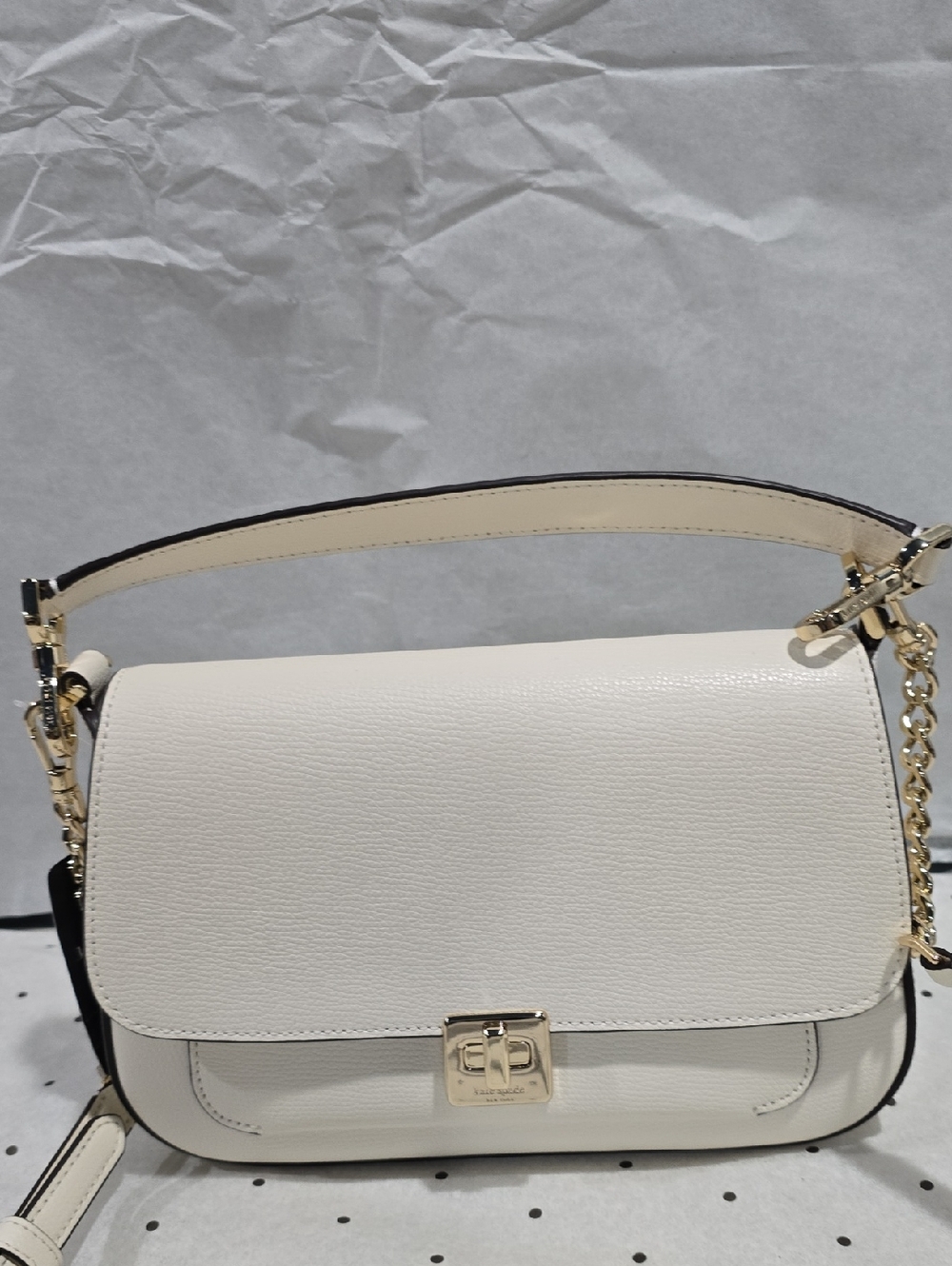 Kate Spade Phoebe Small Flap Crossbody, Meringue - Picture 6 of 9